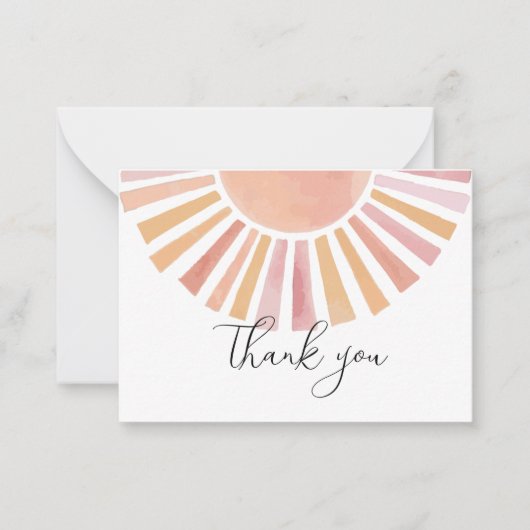 Carte De Correspondance Sunshine Baby shower merci (Devant)