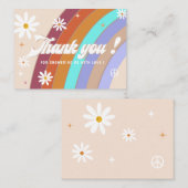 Carte De Correspondance Super aquarelle rétro merci baby shower (Devant / Derrière)