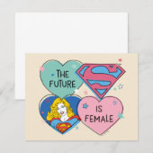 Carte De Correspondance Supergirl hors de ce monde Retro Graphisme (Devant / Derrière)