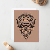 Carte De Correspondance Supergirl Mandala Graphic (Devant/Arrière en situation)
