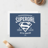 Carte De Correspondance Supergirl mieux que jamais Retro Graphic (Devant/Arrière en situation)