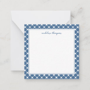 Carte De Correspondance Surface de bordure bleue de la marine légère de ba
