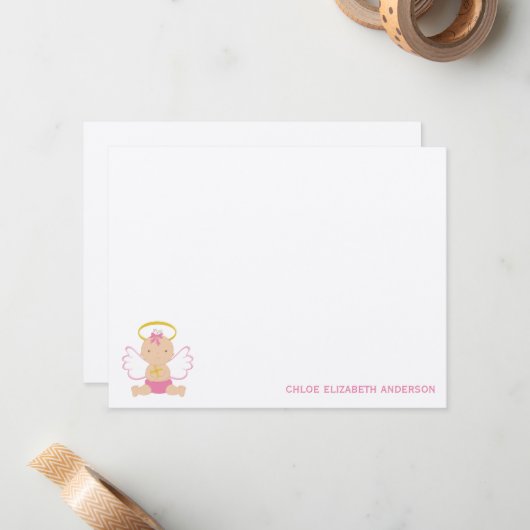 Carte De Correspondance Sweet Baby Custom Flat Merci Notes (Devant/Arrière en situation)