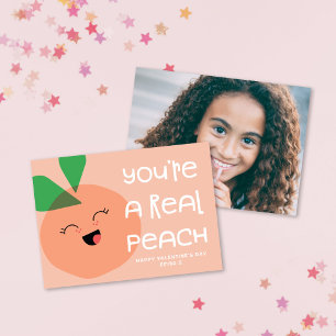 Carte De Correspondance Sweet Kawaii Peach Classroom Valentine's Photo