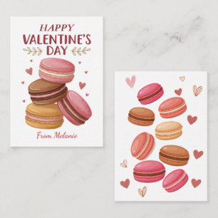 Carte De Correspondance Sweet Macarons Kids Classroom Valentine Note Card