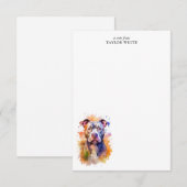 Carte De Correspondance Sweet Pit Bull Chien Merci personnalisable (Devant / Derrière)