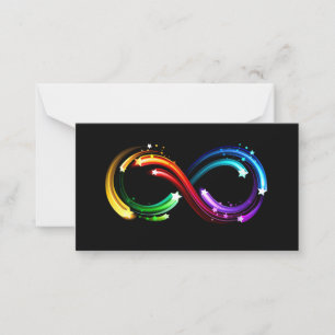 Carte De Correspondance Symbole de l'infini des comètes arc-en-ciel