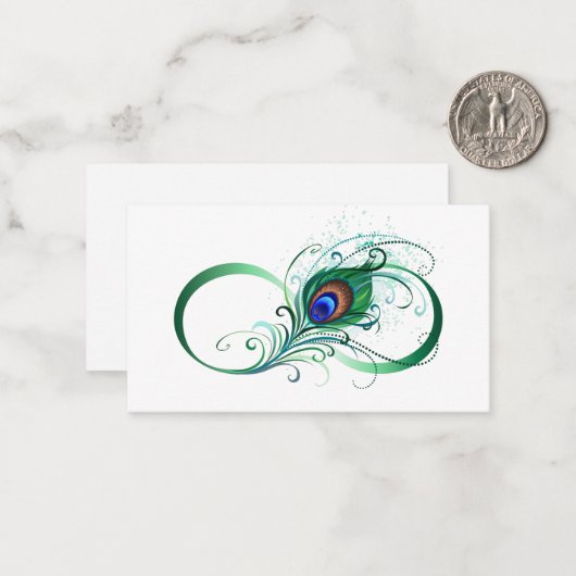 Carte De Correspondance Symbole de l'Infinity (Devant/Arrière en situation)