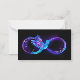 Carte De Correspondance Symbole de Neon Infinity par Glowing Hummingbird