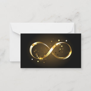 Carte De Correspondance Symbole d'infini doré