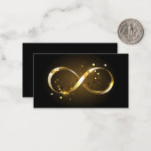 Carte De Correspondance Symbole d'infini doré (Devant/Arrière en situation)