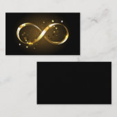 Carte De Correspondance Symbole d'infini doré (Devant / Derrière)