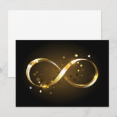 Carte De Correspondance Symbole d'infini doré (Devant / Derrière)
