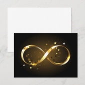 Carte De Correspondance Symbole d'infini doré (Devant / Derrière)