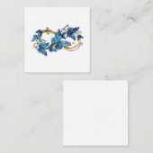 Carte De Correspondance Symbole infini de papillons Morpho bleus (Devant / Derrière)