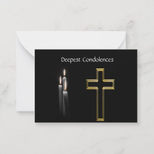 Carte De Correspondance Sympathie Entre La Croix Et La Bougie