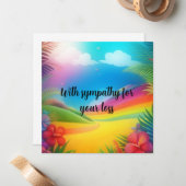 Carte De Correspondance Sympathie tropicale arc-en-ciel (Devant/Arrière en situation)