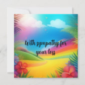 Carte De Correspondance Sympathie tropicale arc-en-ciel (Devant)