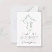 Carte De Correspondance Sympathy Eucalyptus Funeral Merci Note (Devant)