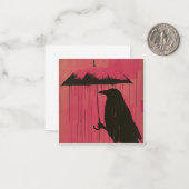 Carte De Correspondance Symphonies sereines : Raindrops & Crows (Devant/Arrière en situation)