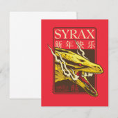 Carte De Correspondance Syrax Nouvel An | 新年快乐 (Devant / Derrière)