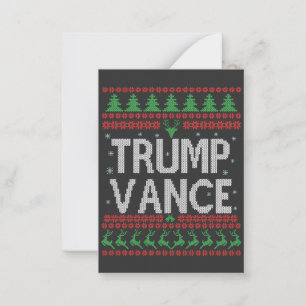 Carte De Correspondance T-shirt de Noël laid Trump Vance Républicain Xmas