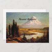 Carte De Correspondance Tableau du Mont Rainier par Albert Bierstadt (Devant / Derrière)