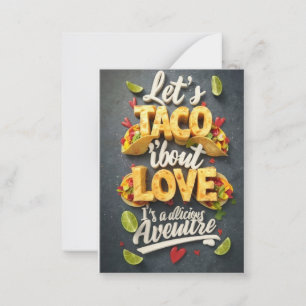 Carte De Correspondance Taco 'Bout Love - Une aventure délicieuse