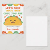 Carte De Correspondance Taco Classroom Valentine's Day Card pour enfants (Devant / Derrière)