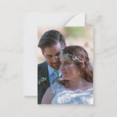 Carte De Correspondance TAILLE MINI | Merci photo Mariage Eucalyptus (Dos)