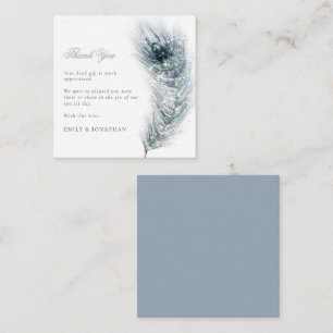 Carte De Correspondance TAILLE MINI   Peacock Mariage Merci