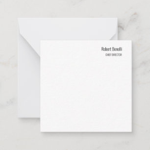 Carte De Correspondance Taille standard minimaliste blanche moderne