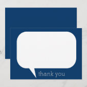 Carte De Correspondance Talk Bubble Merci Notes (Devant / Derrière)