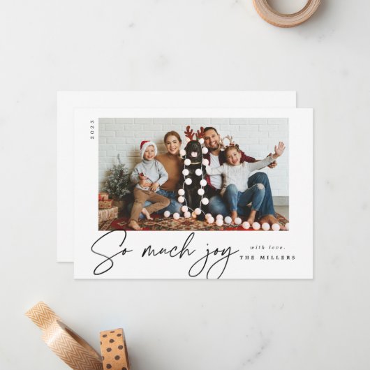 Carte De Correspondance Tant de joie (Devant/Arrière en situation)