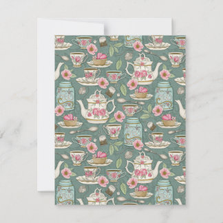 Carte De Correspondance Tea Party vintage