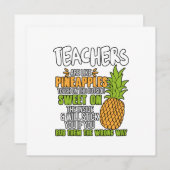 Carte De Correspondance Teacher Are Like Pineapples. (Devant / Derrière)