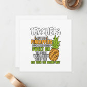 Carte De Correspondance Teacher Are Like Pineapples. (Devant/Arrière en situation)