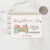 Carte De Correspondance Teaching with Kindness – Teacher Valentine Card (Devant/Arrière en situation)