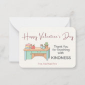 Carte De Correspondance Teaching with Kindness – Teacher Valentine Card (Devant)