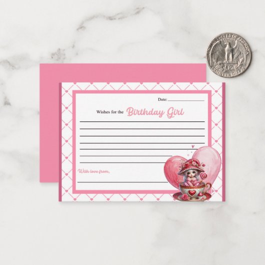 Carte De Correspondance Teacup Cutie (Devant/Arrière en situation)