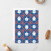 Carte De Correspondance Ted Lasso | Motif de diamant face et balle (Devant/Arrière en situation)