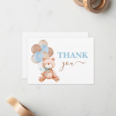 Carte De Correspondance Teddy Bear merci (Devant/Arrière en situation)