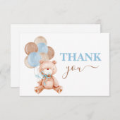 Carte De Correspondance Teddy Bear merci (Devant / Derrière)