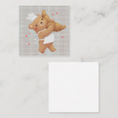 Carte De Correspondance Teddy le Baker avec Croissant (Devant / Derrière)