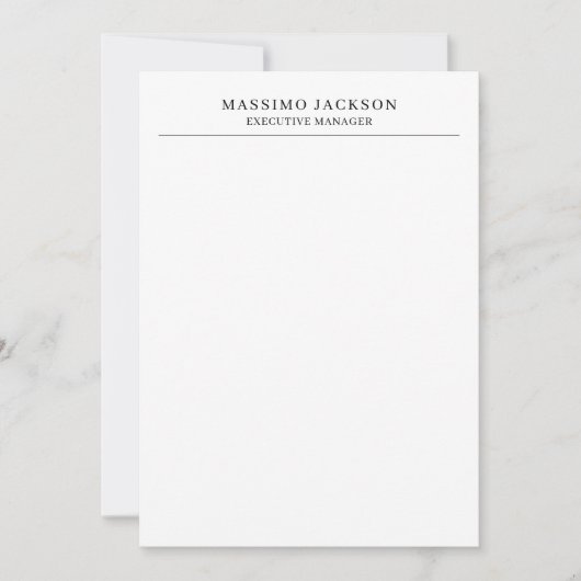 Carte De Correspondance Tendance Moderne Simple Noir & Blanc Professionnel (Devant)