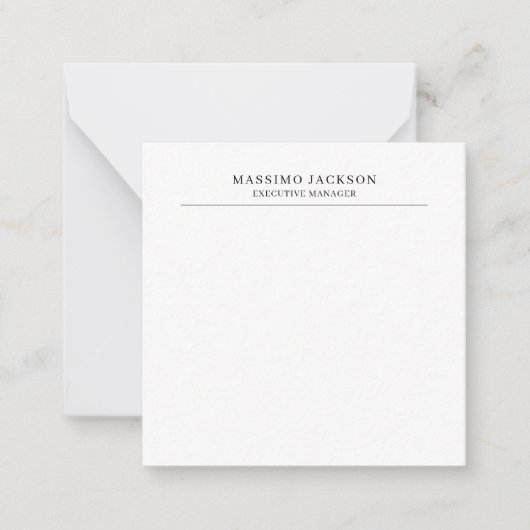 Carte De Correspondance Tendance Moderne Simple Noir & Blanc Professionnel (Devant)