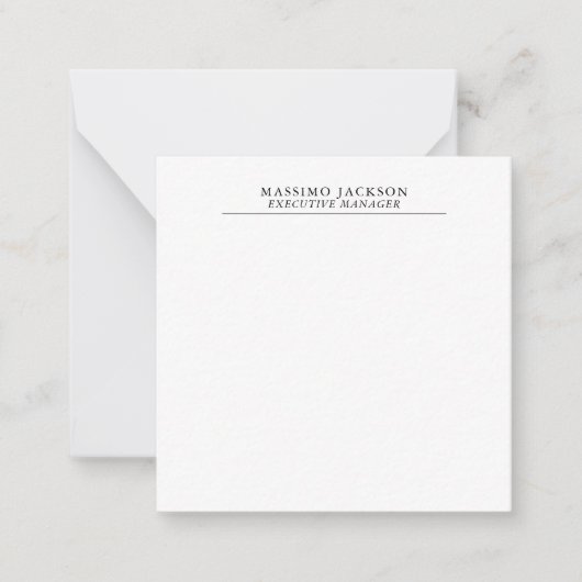 Carte De Correspondance Tendance Moderne Simple Noir & Blanc Professionnel (Devant)