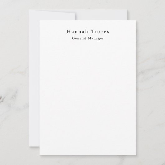 Carte De Correspondance Tendance Noir & Blanc Créatif Moderne (Devant)