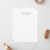 Carte De Correspondance Tendance Noir & Blanc Créatif Moderne (Devant/Arrière en situation)
