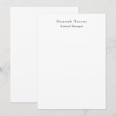 Carte De Correspondance Tendance Noir & Blanc Créatif Moderne (Devant / Derrière)
